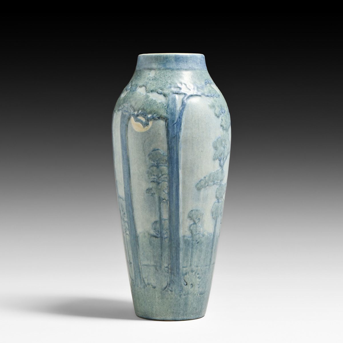 Newcomb College Sadie Irvine Moonlit Scenic Vase 1917
