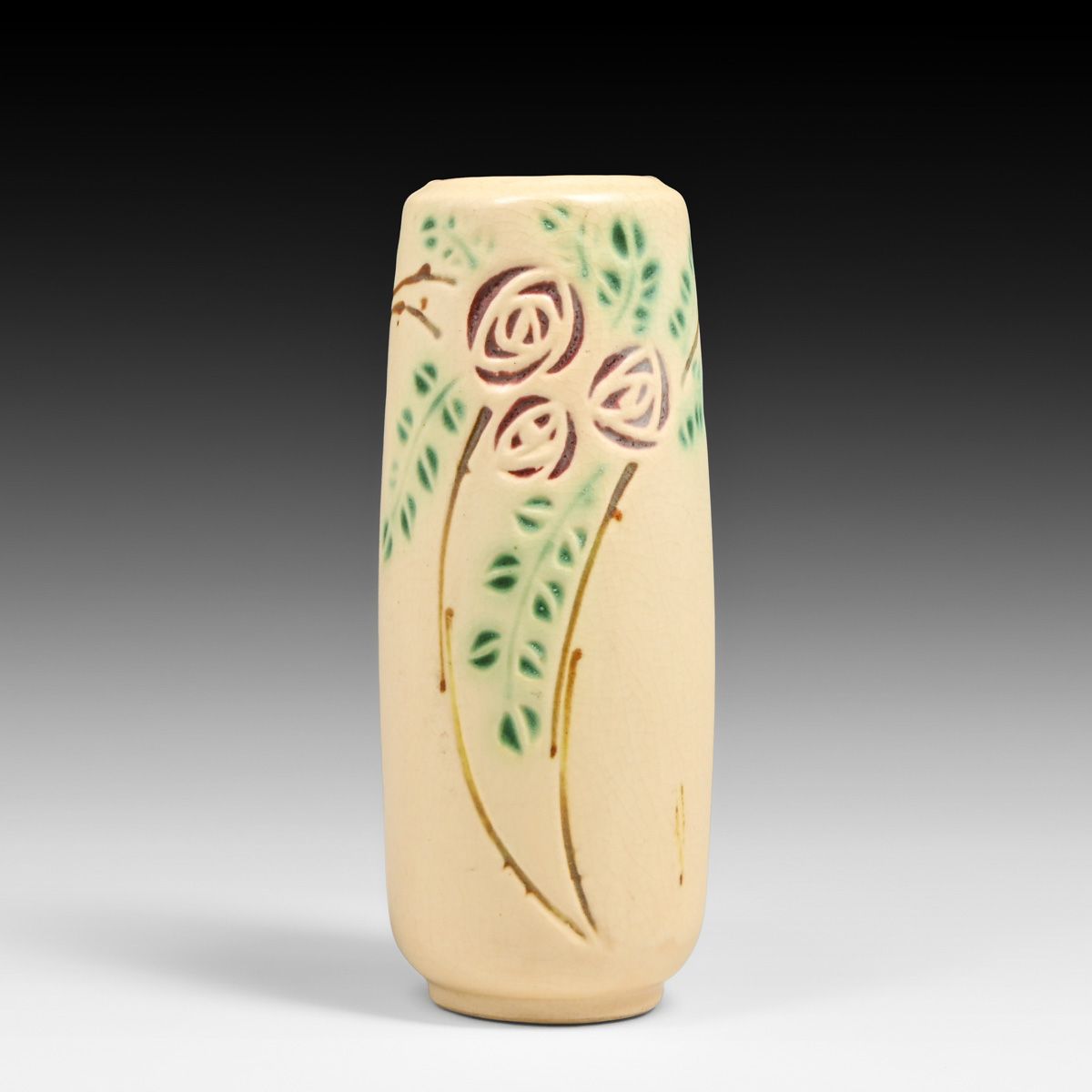 Roseville Pottery Velmoss Scroll Arts & Crafts Vase c1916