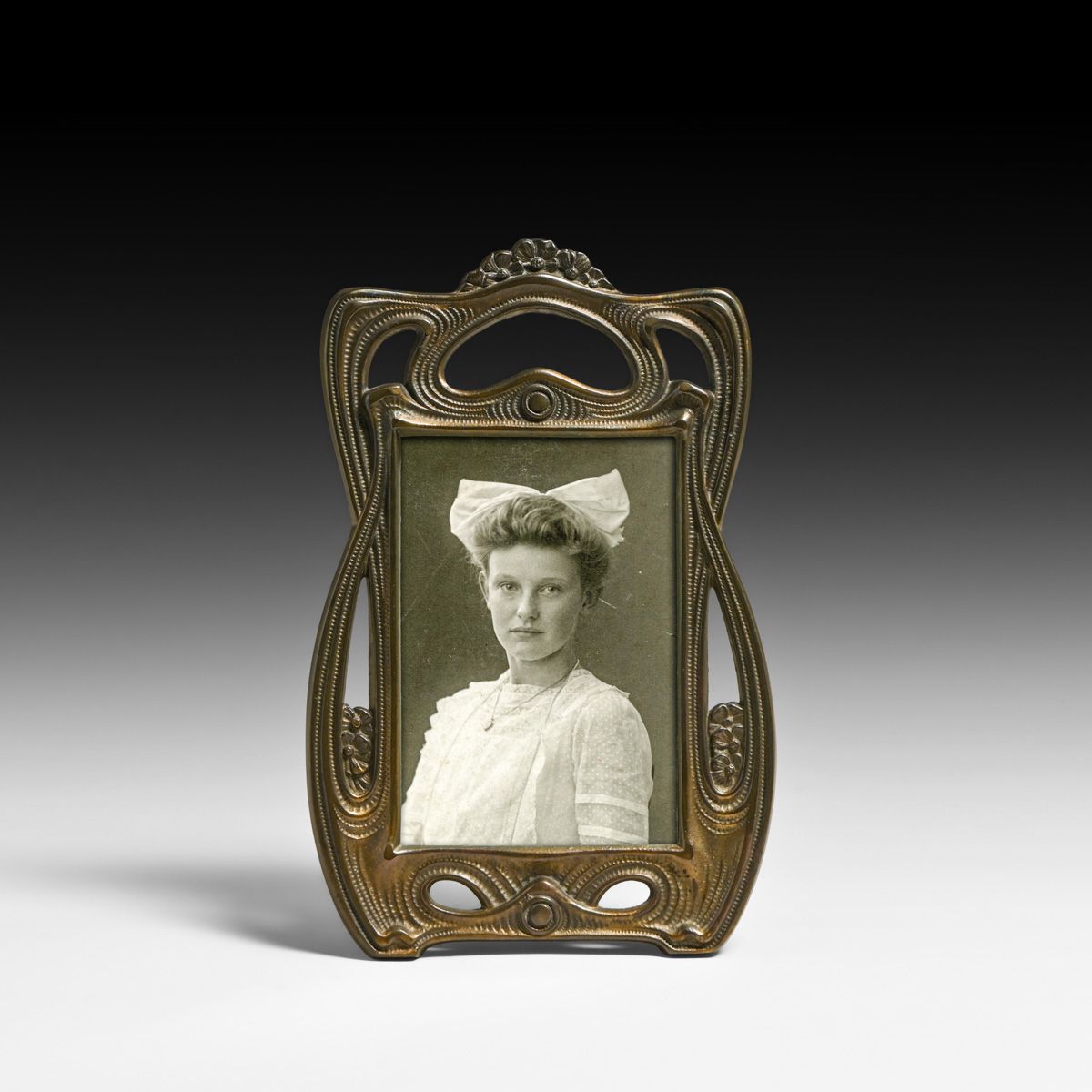 Art Nouveau Brass Picture Frame c1900s