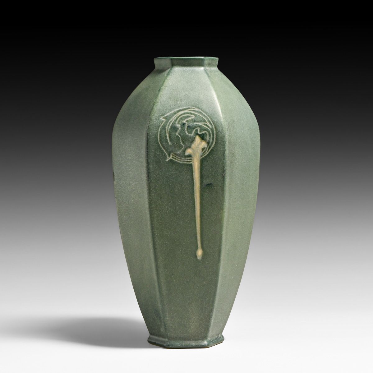 Roseville Rosecraft Hexagon Vase c1920s