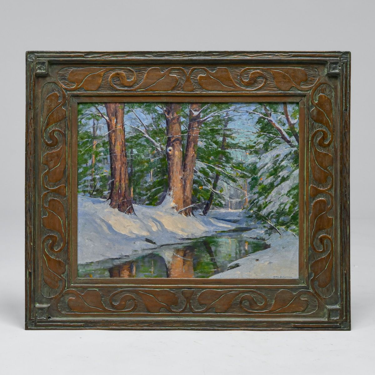 Allen Dean Cochran (1888-1971) Woodstock, NY American Impressionist Painting "The Jade Pool" c1930s