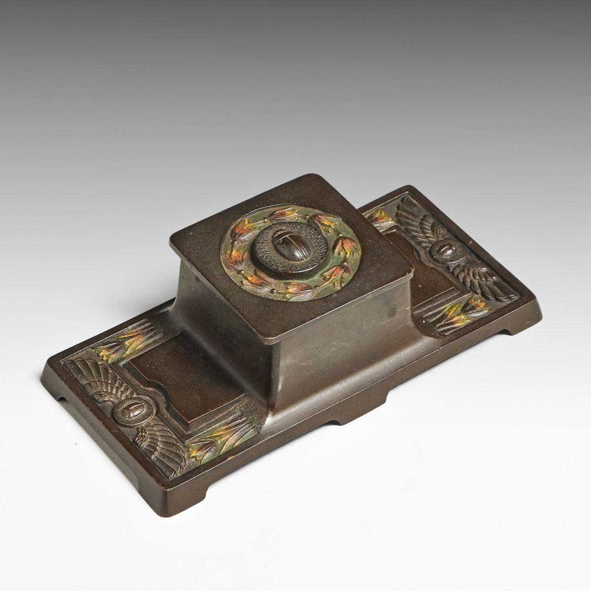 Egyptian Revival Scarab Inkwell c1920s