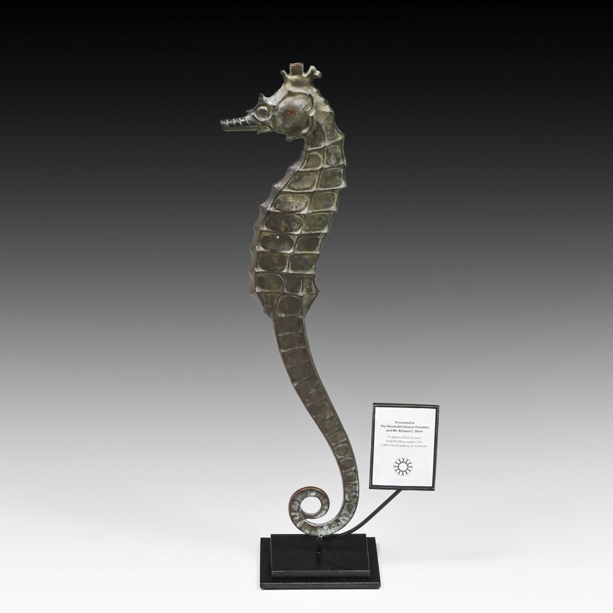 Edgar Walter (1877-1938) California Academy of Sciences Historic Bronze Seahorse 1923