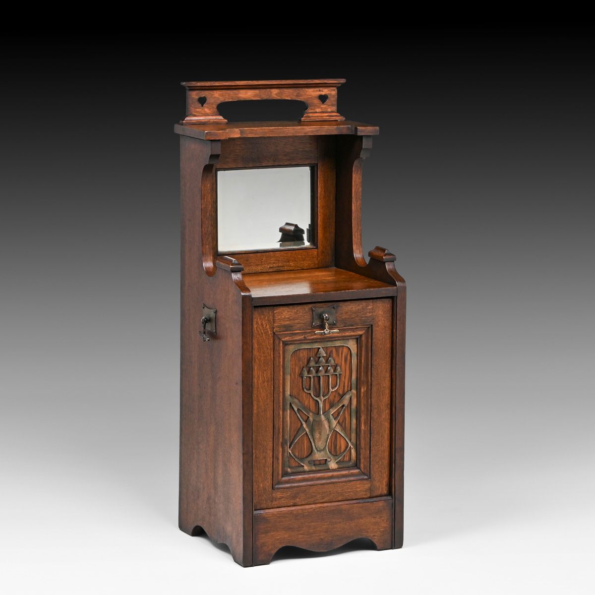 Arts & Crafts Oak Coal Purdonium (Fireside Bin), Attributed to Liberty & Co. / Shapland & Petter c1900