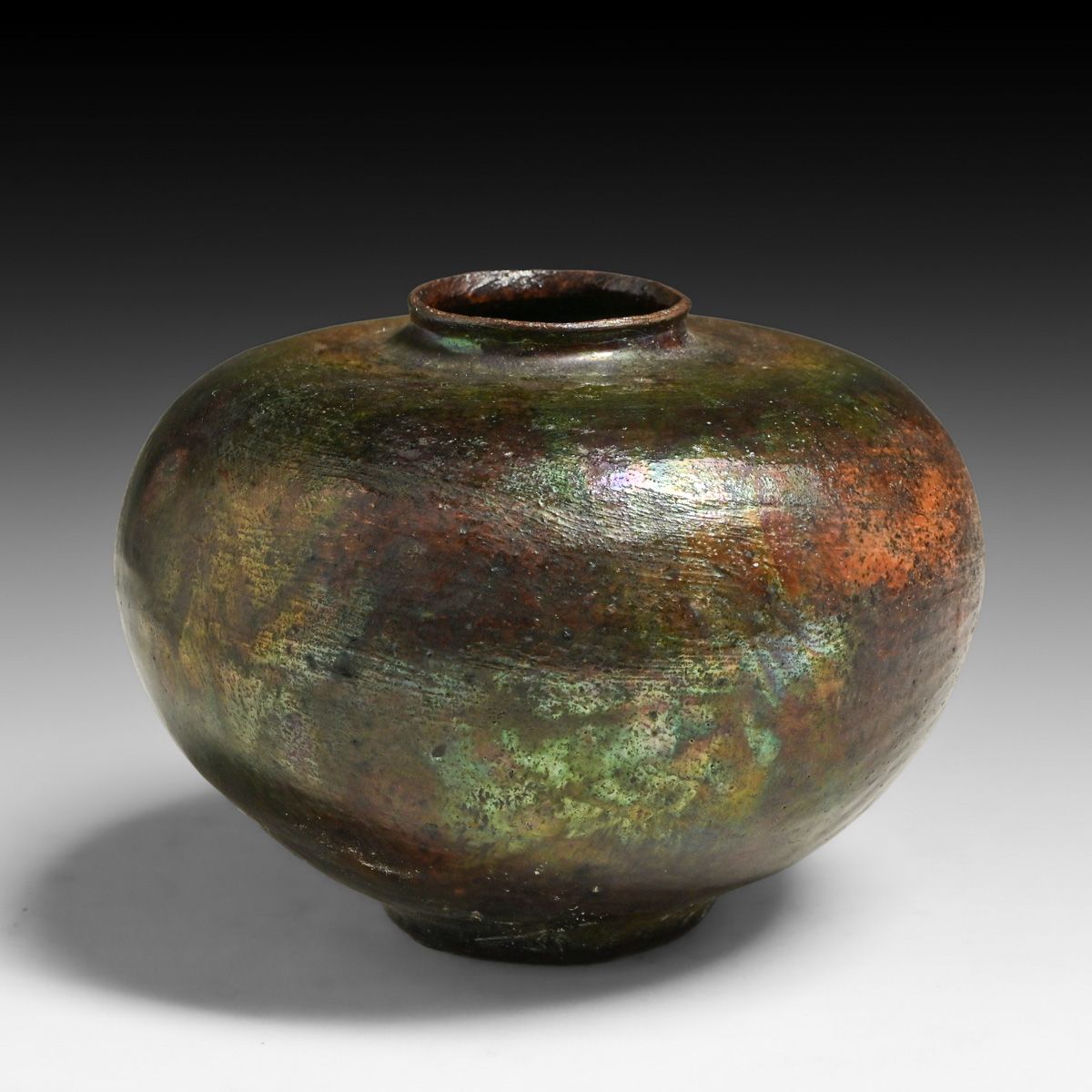 Brouwer – Middle Lane Pottery Flame Painted Vase c1900s