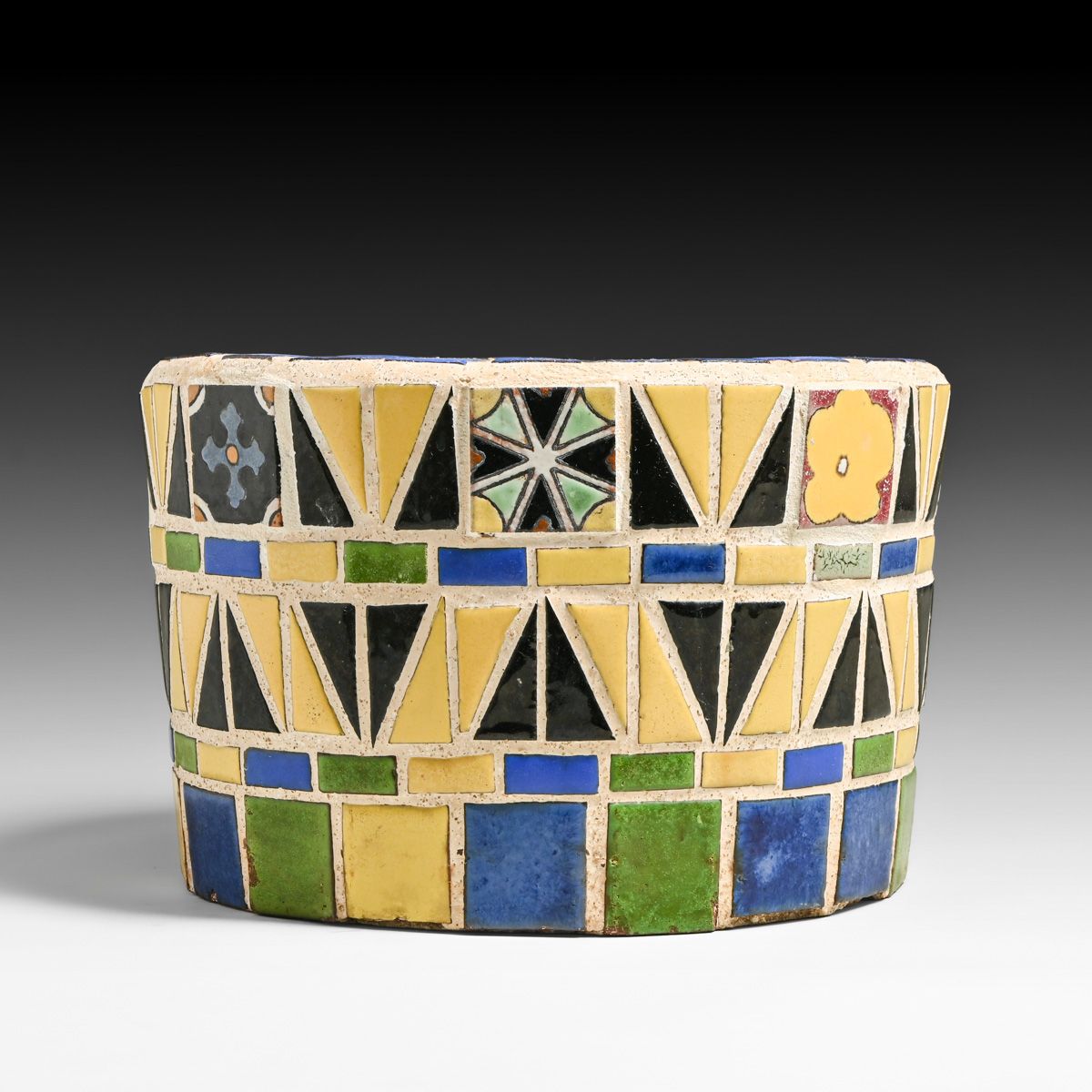 Malibu Tile Cement Jardiniere c1930