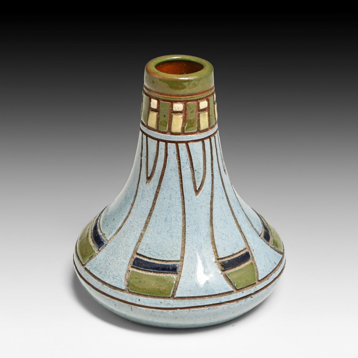 Important Jervis Pottery - Frederick Hurten Rhead Earthenware Vase c1904-1905