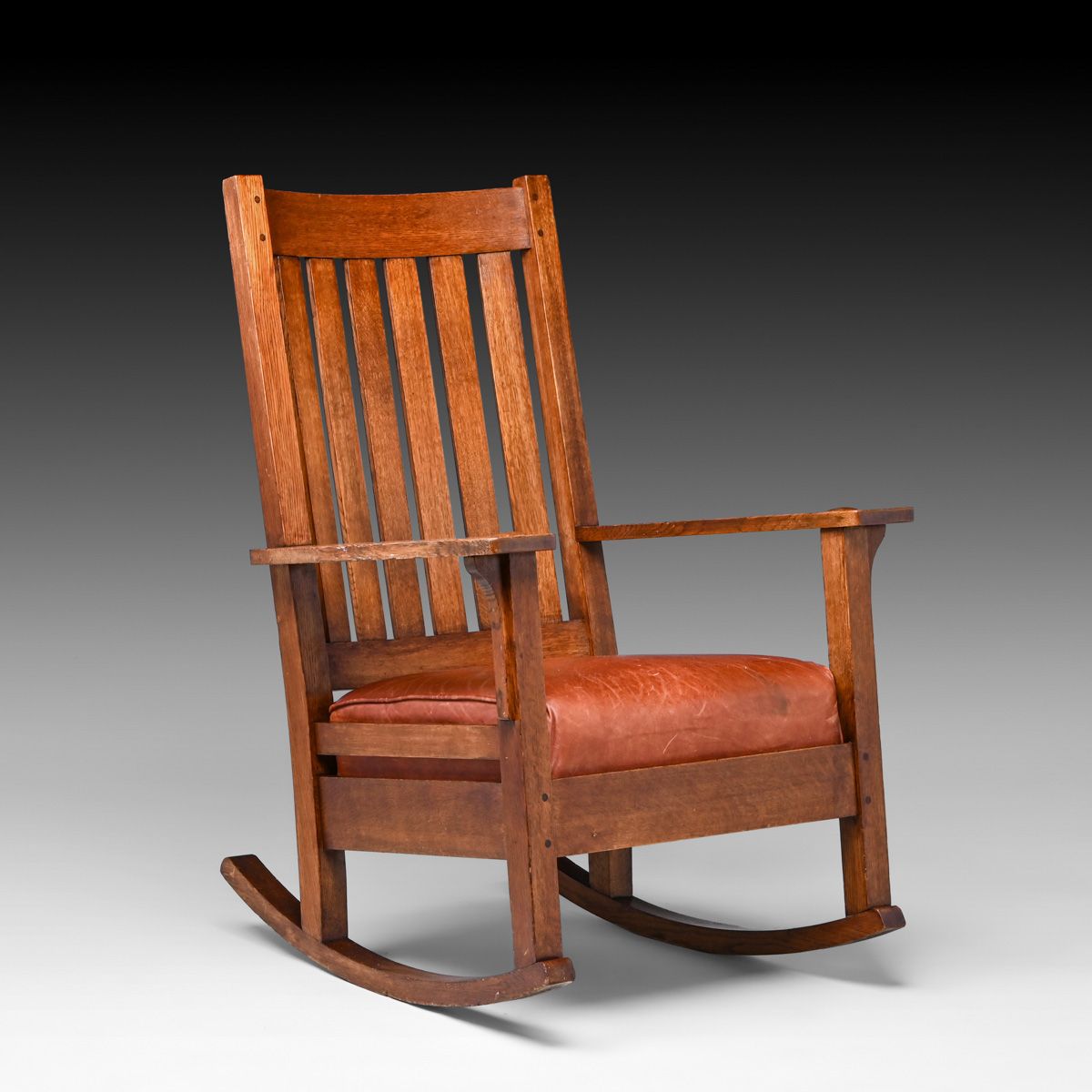 Kingcraft Furniture - Portland, OR Tall Oak Rocker c1910