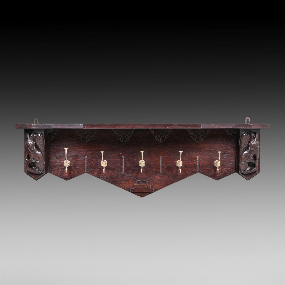 Kobus de Graaff (1876-1936) Dutch Arts & Crafts Hand-Carved Flying Squirrels & Bats c1905