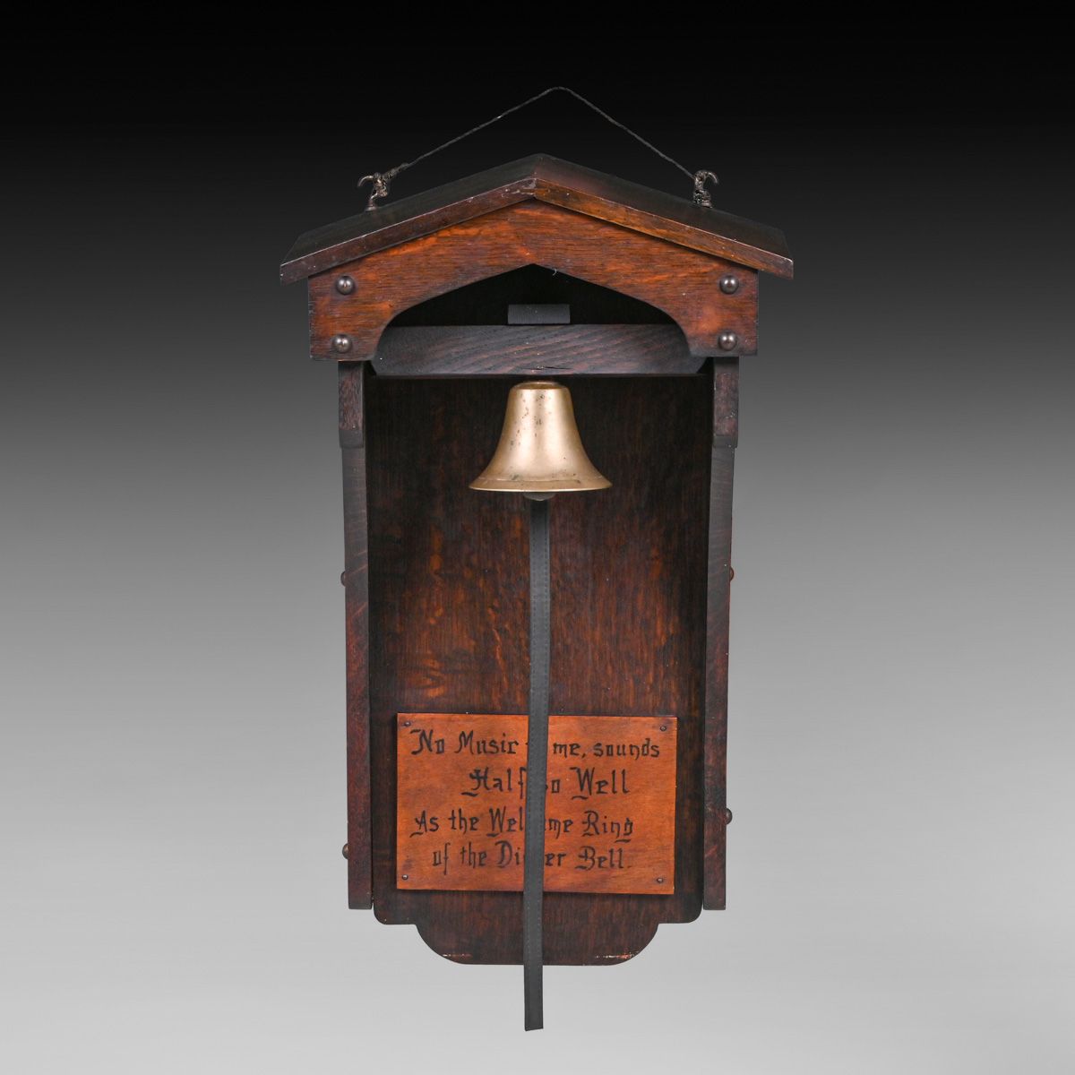 Jamestown Furniture Co Oak Dinner Bell c1910
