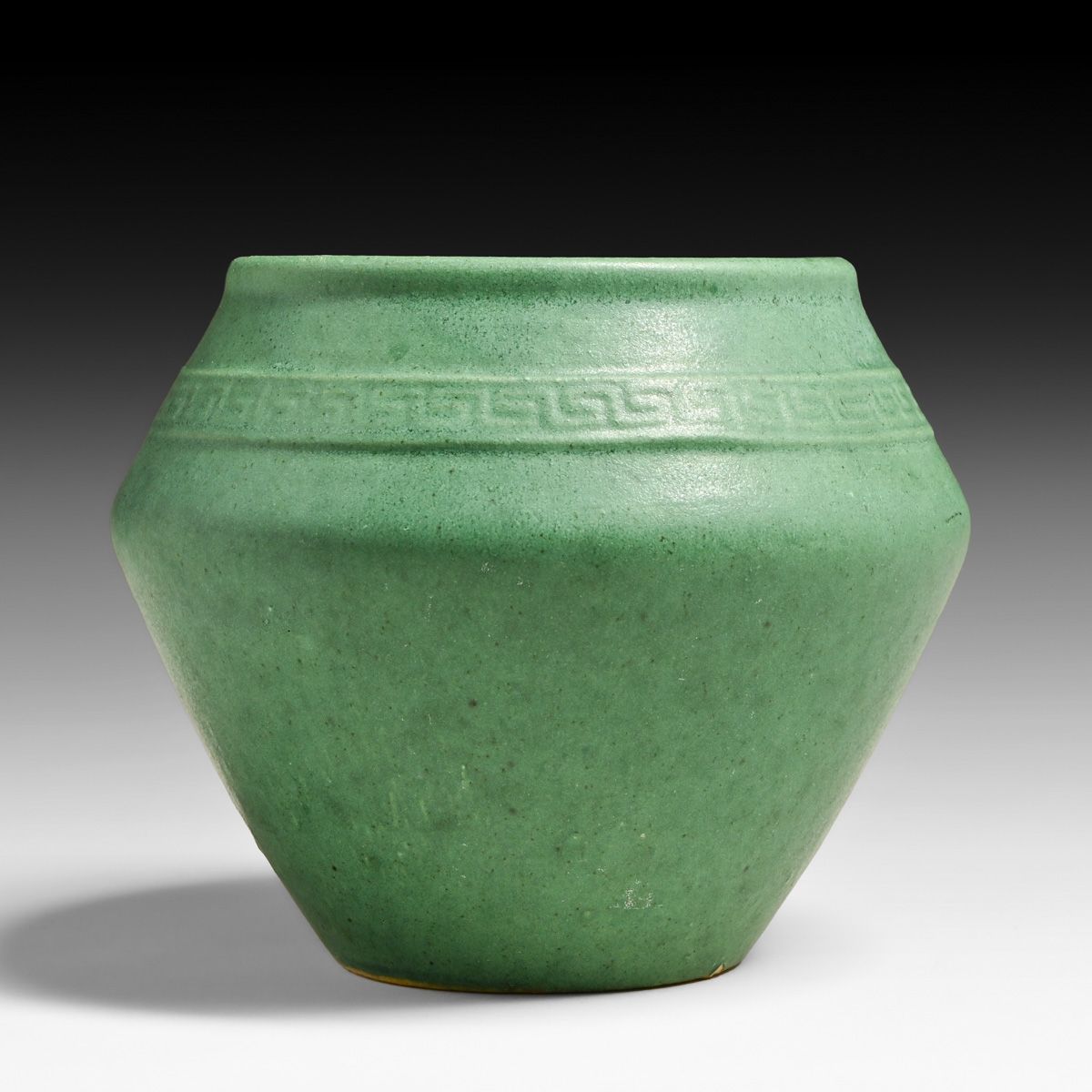 Zanesville Stoneware #104 Matte Green Vase c1910