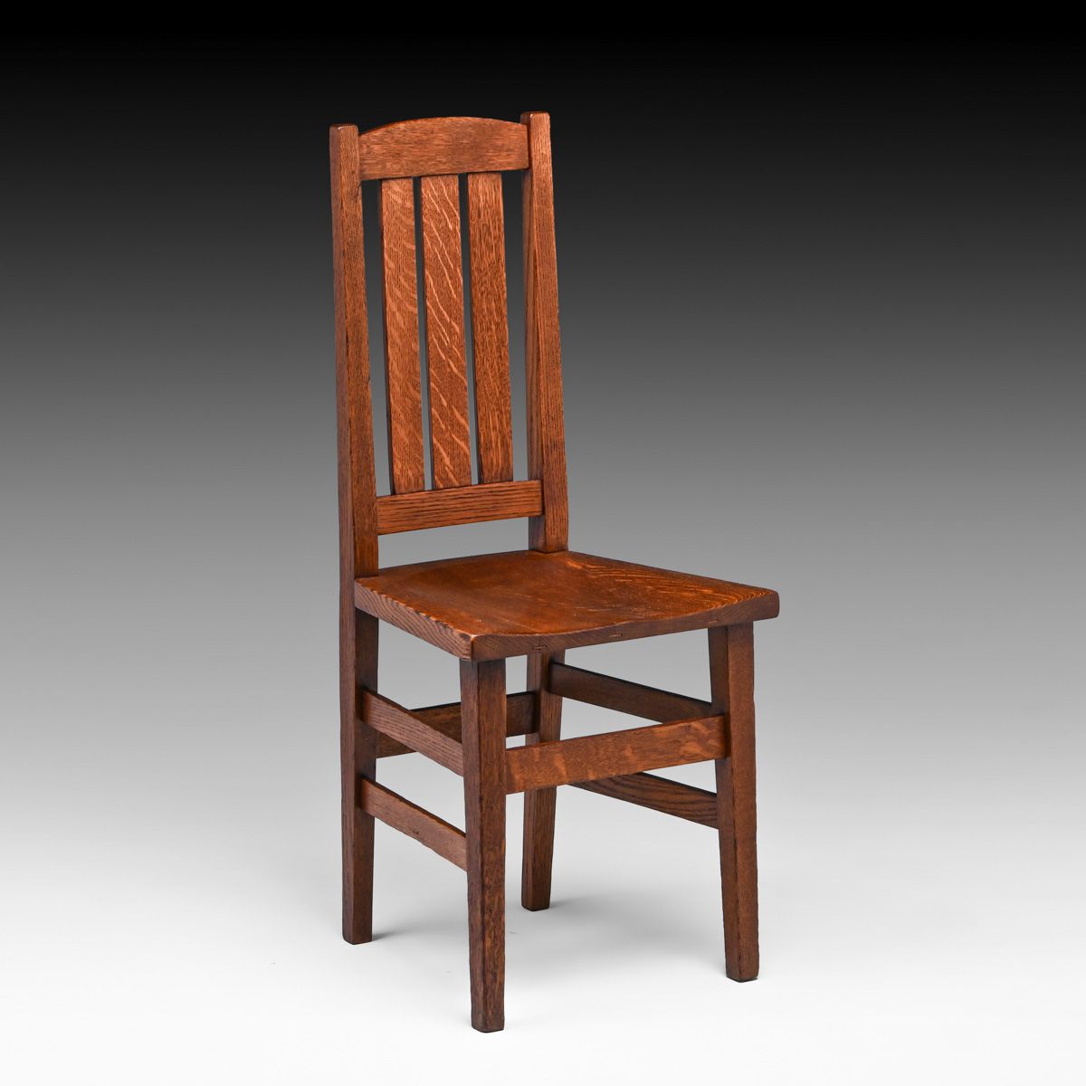 Stickley Brothers Narrow Oak Side Chair c1910