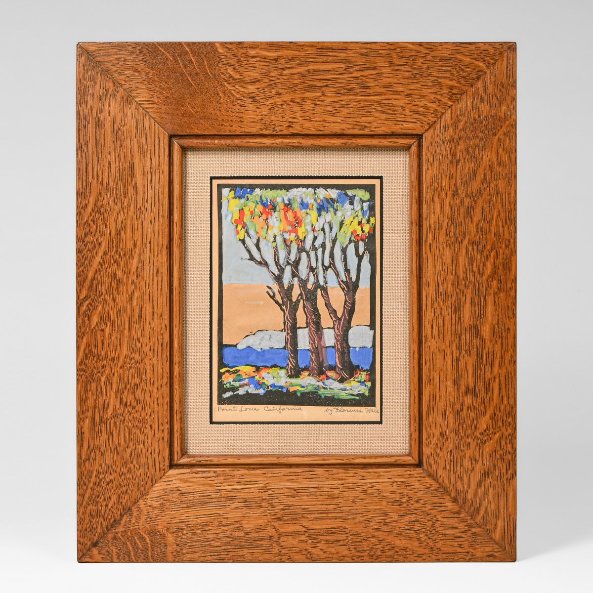 Florence Hale (1887-1945) Watercolor "Point Loma" c1930s