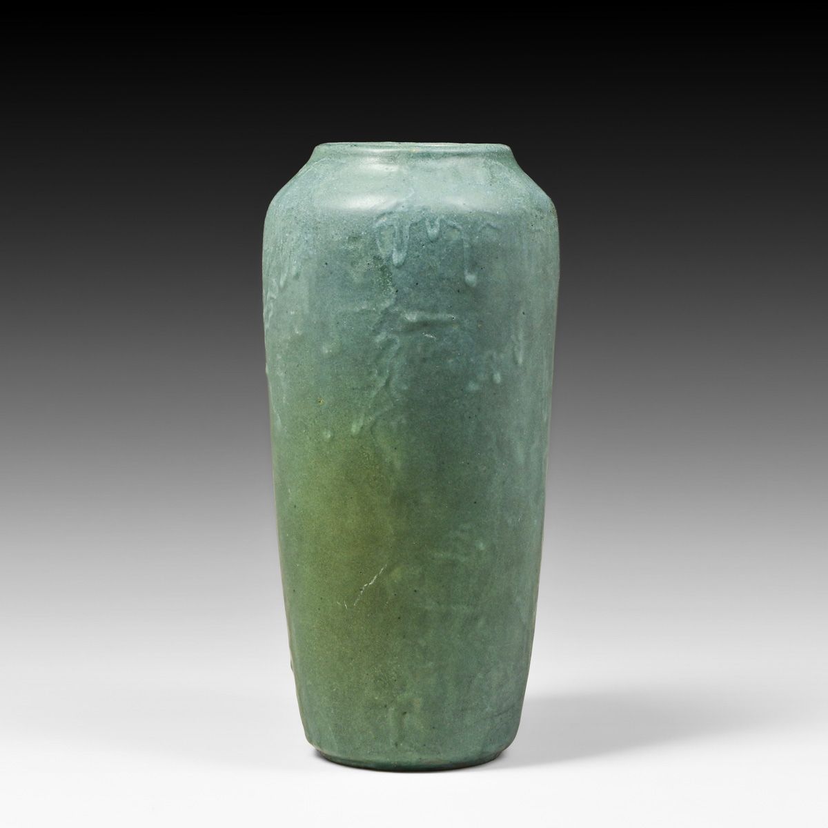 Minneapolis Handicraft Guild Mottled Blue & Green Vase 1904-1918