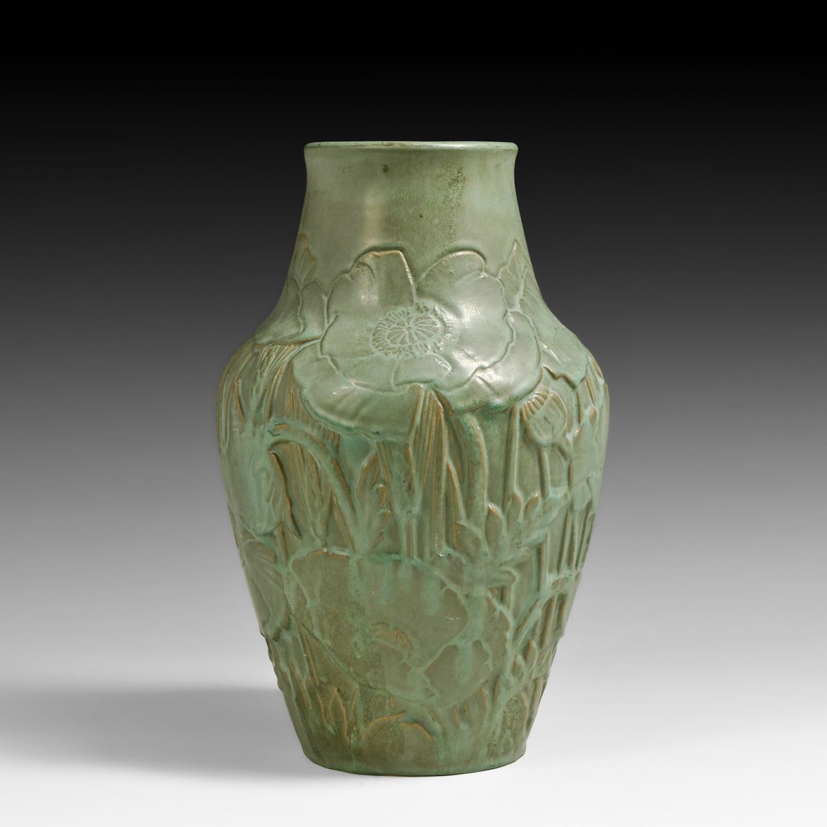 Rookwood Pottery #6006 Kataro Shirayamadani Designed Sage Green Poppy Vase 1927