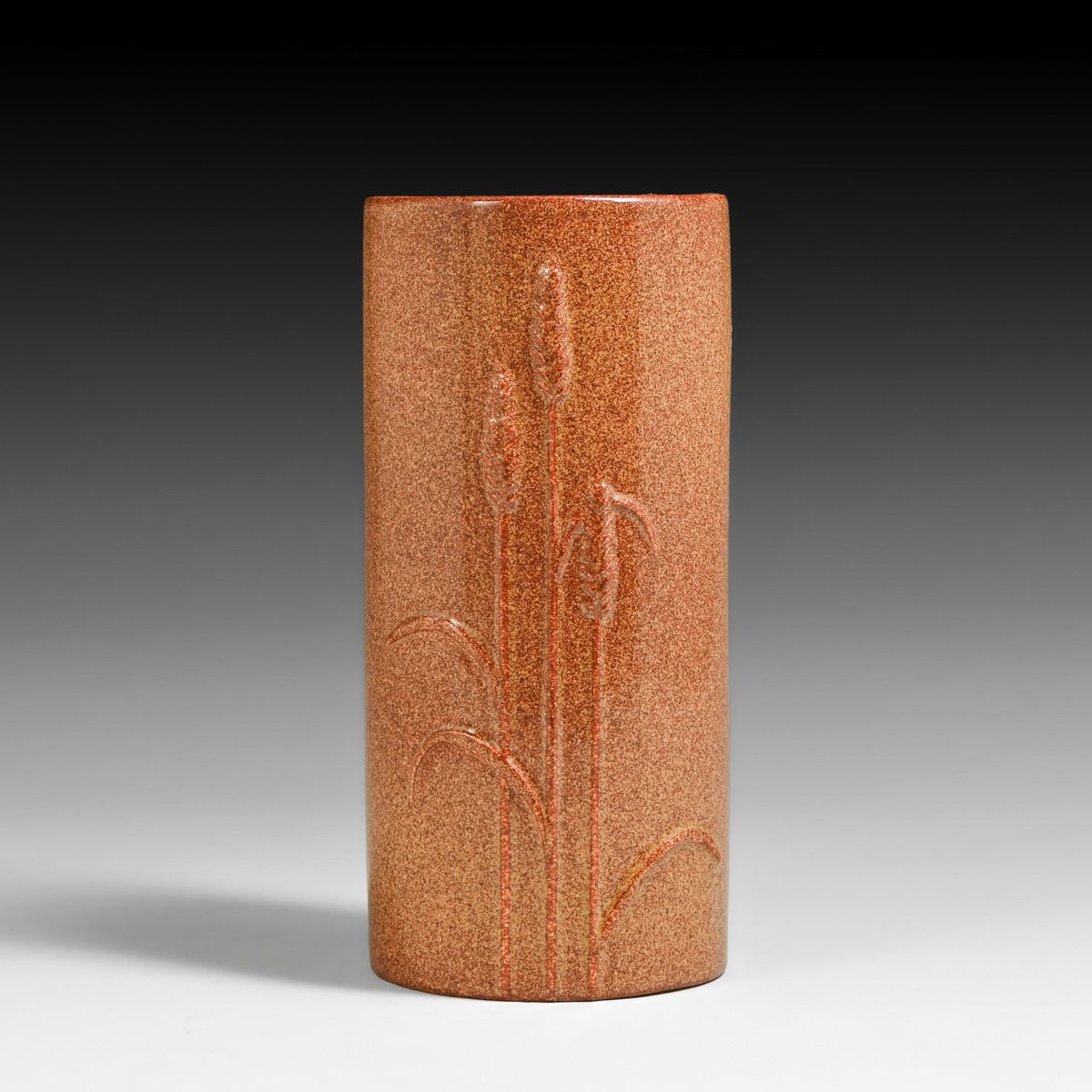 Rare North Dakota WPA Ceramics "Stalks of Wheat" Art Pottery Vase c1936-1942