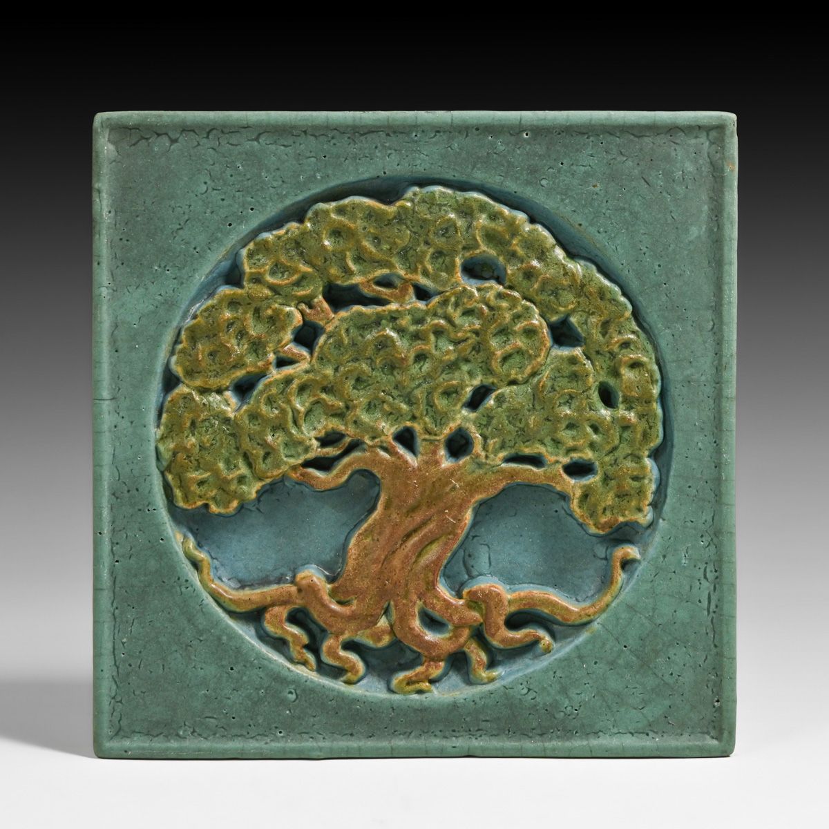 Rookwood Faience Tree-of-Life Tile c1910