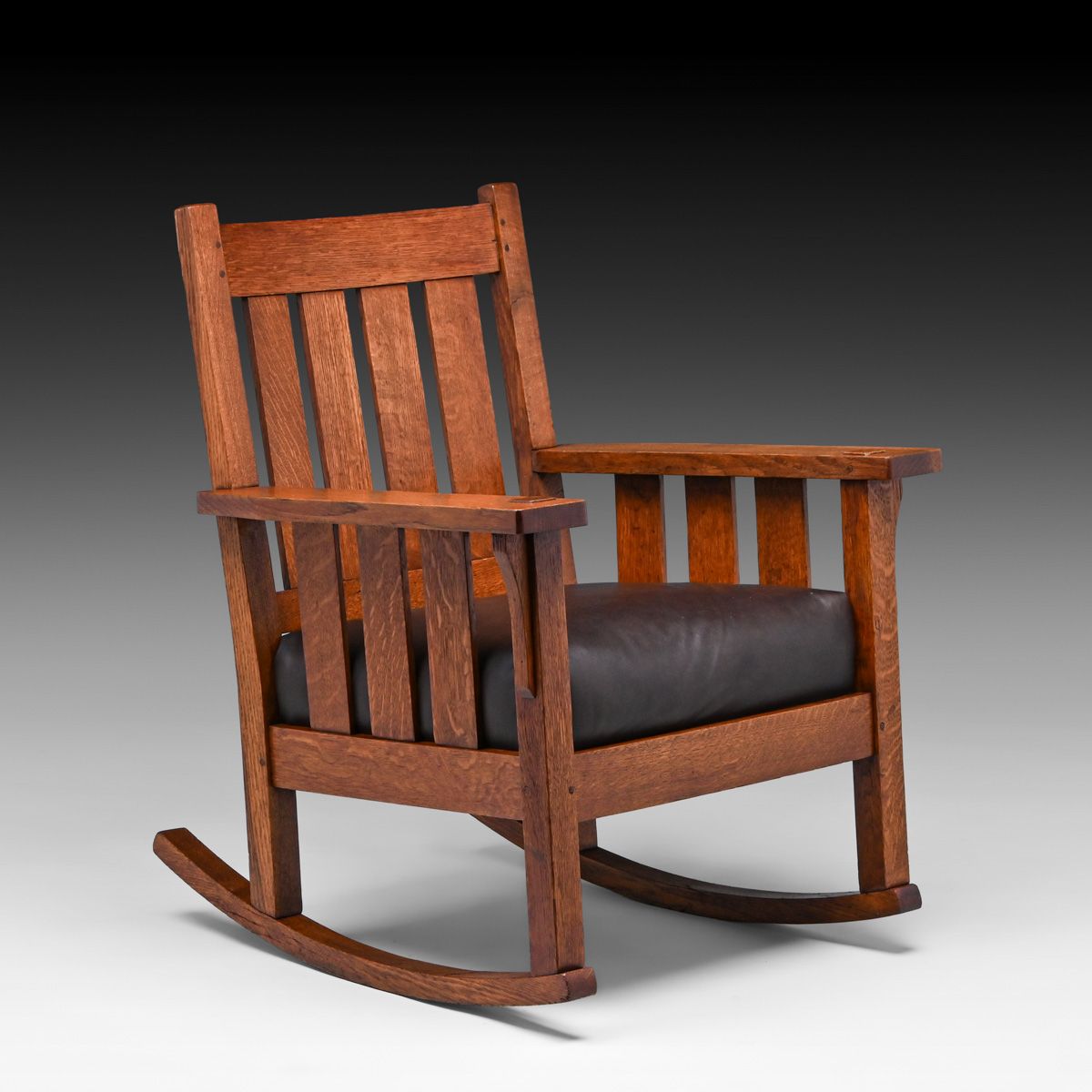 Grand Rapids Oak Slatted Rocker c1910
