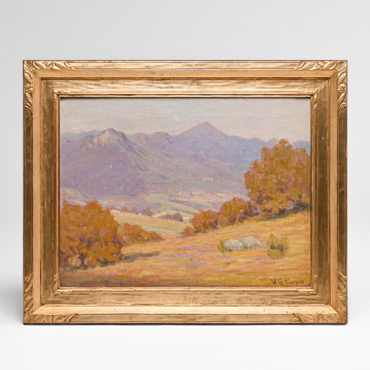 William Galbraith Purvis (1870-1924) California Painting: Santa Barbara Foothills c1910s