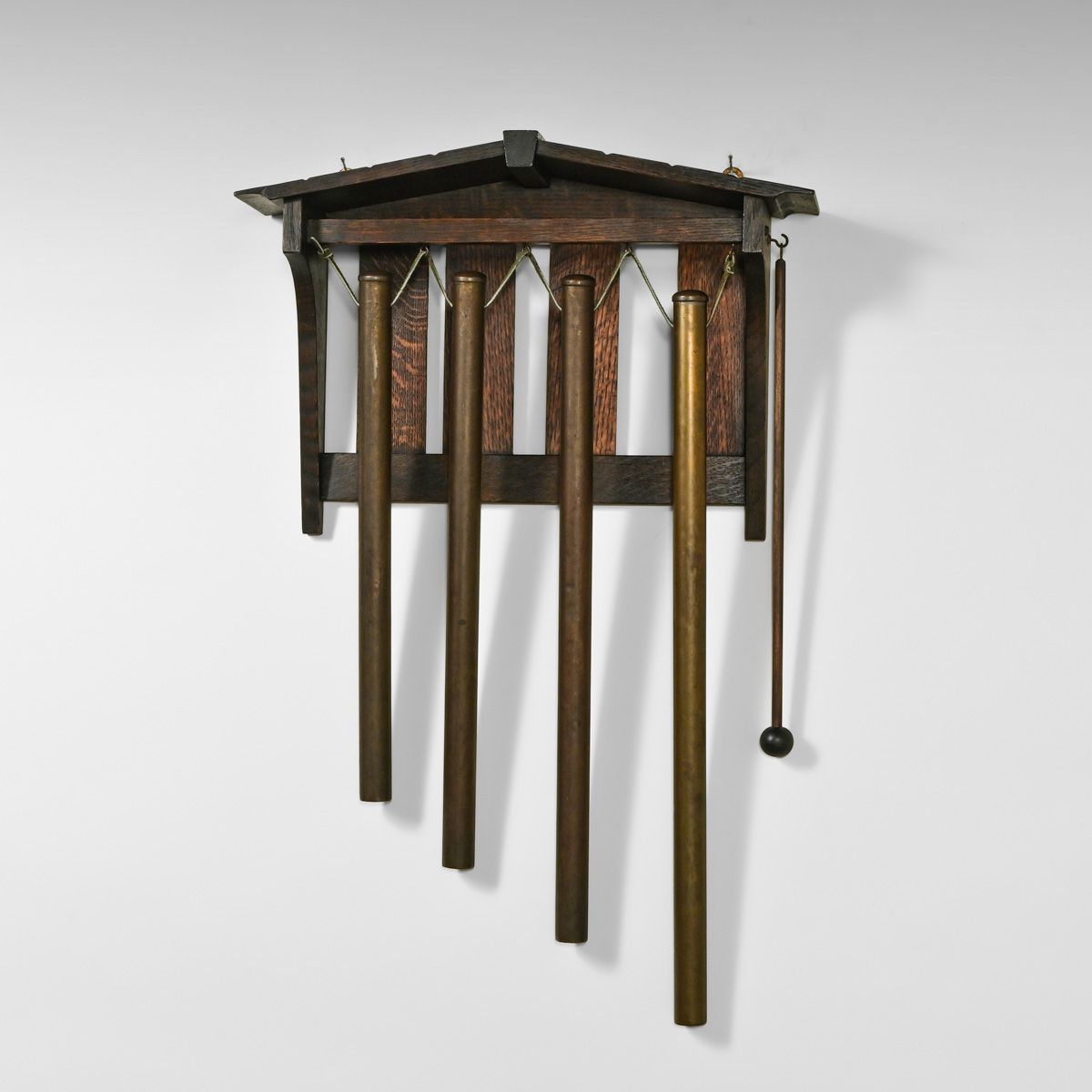 Stickley Brothers Hanging Oak Dinner Chimes c1910