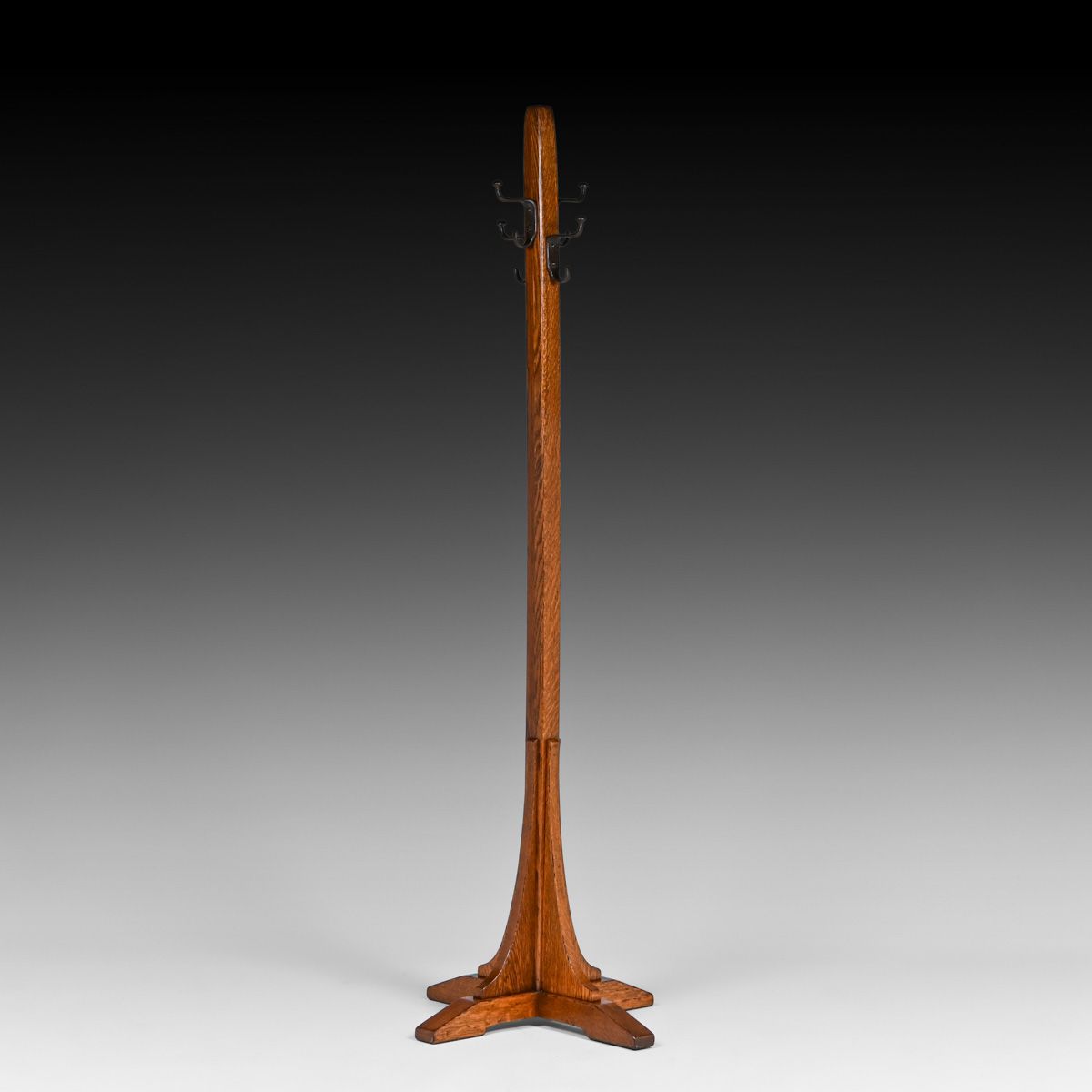 L&JG Stickley Oak Single Costumer Coatrack c1908-1912