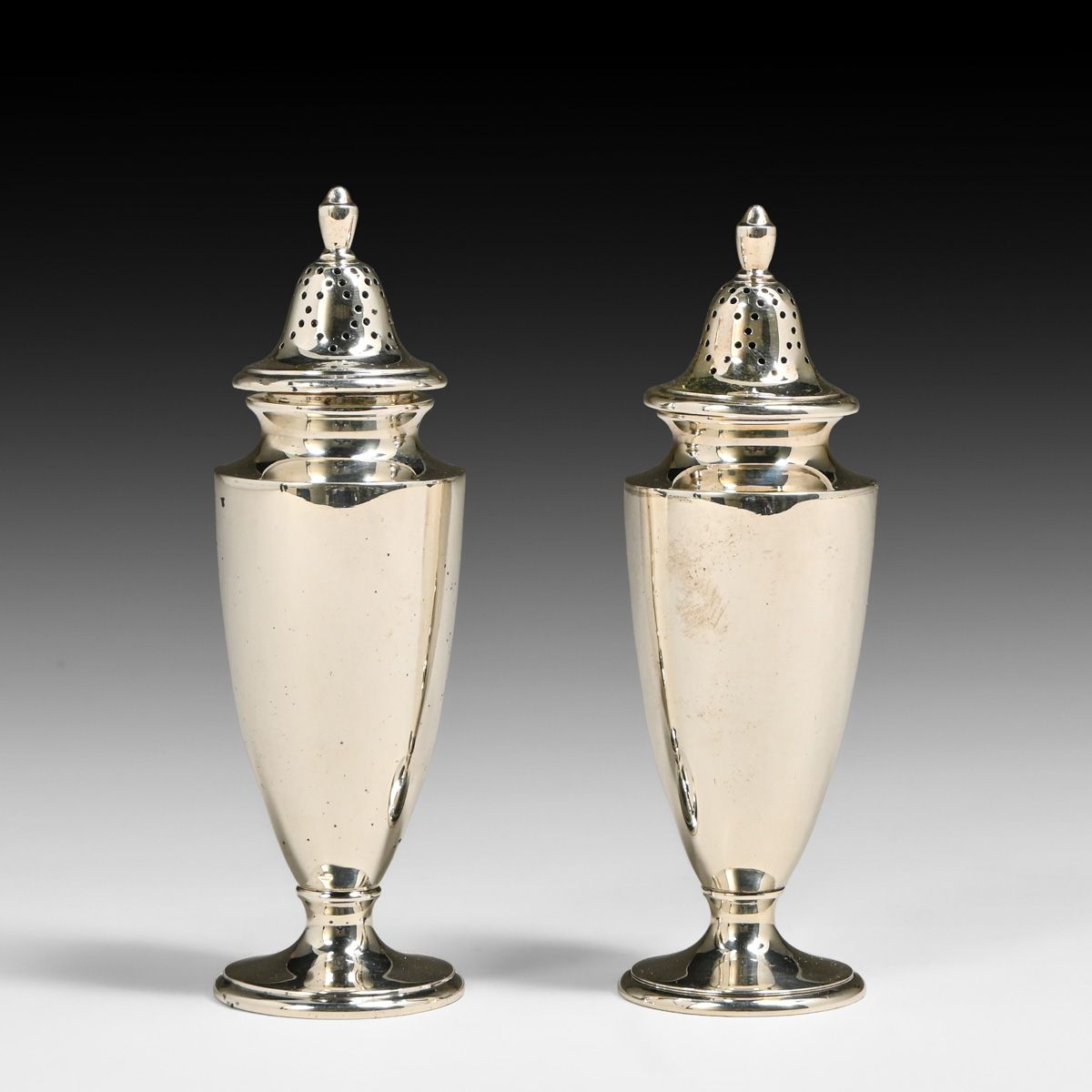 Tiffany & Co. Classical Sterling Silver Salt & Pepper Shakers c1920s