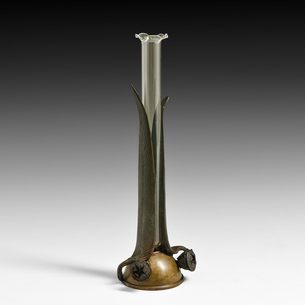 Jauchen's Ye Olde Copper Shop Eucalyptus Bud Vase c1915