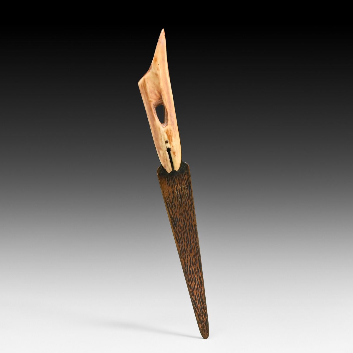 Early Alaska Artisans - Albert Berry - Hammered Copper & Fossilized Mastodon Letter Opener c1910