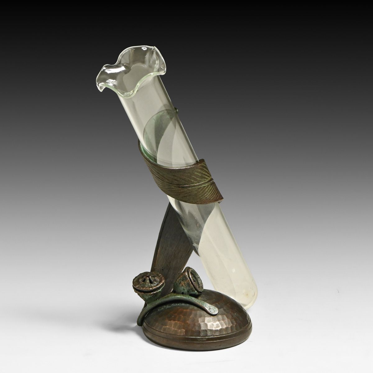 Jauchen's Ye Olde Copper Shop Eucalyptus Bud Vase c1915