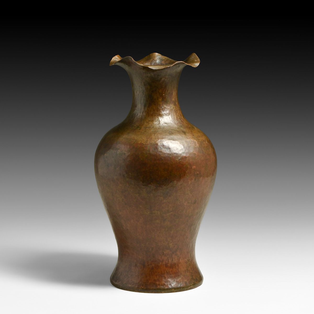 Early Dirk van Erp Vallejo-Period Hammered Copper Vase c1902-1908