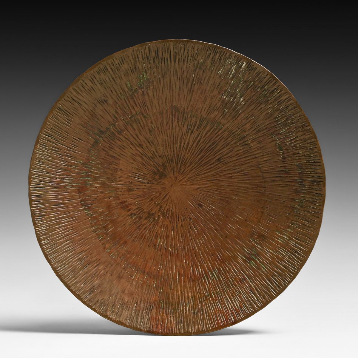 Harry L. Dixon Radial Hammered Copper Card Tray c1932-1935