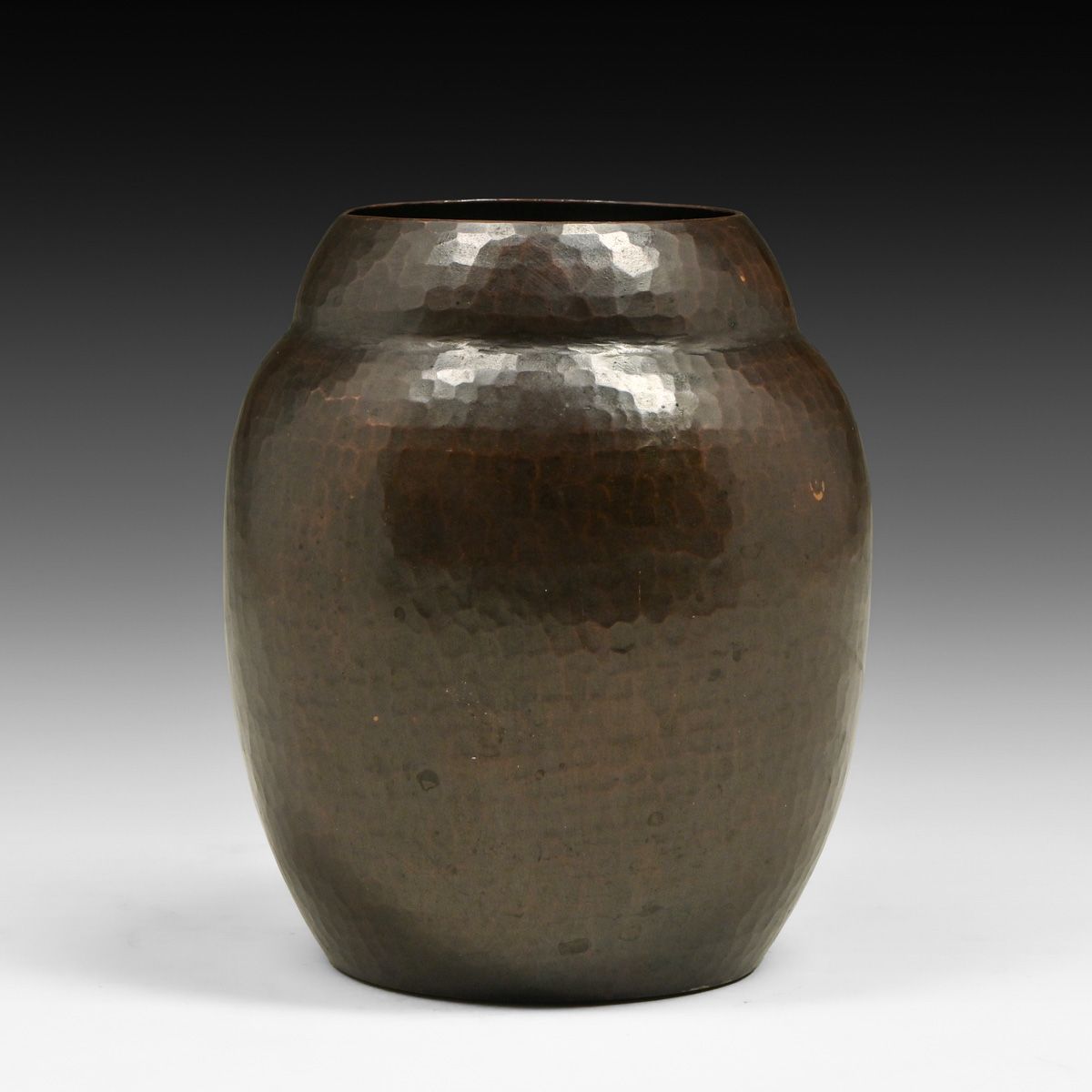 Dirk van Erp Hammered Copper Gourd Vase c1915-1930