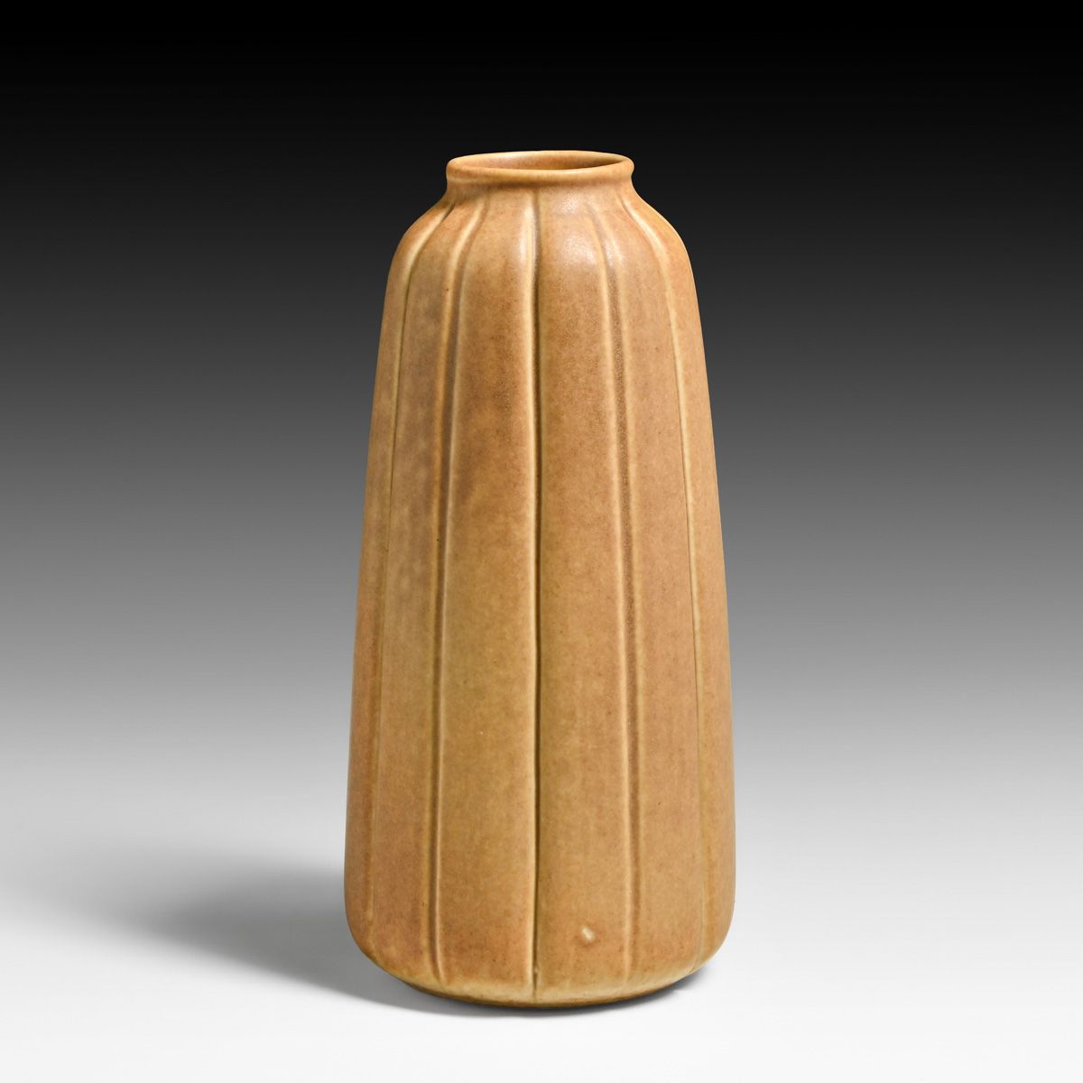 California Porcelain – California Faience Micro-Crystalline Ribbed Vase c1927-1929