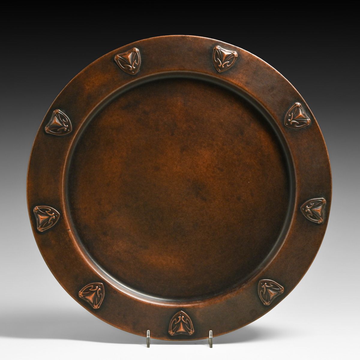 WMF - German Art Nouveau Repousse Copper Tray c1905