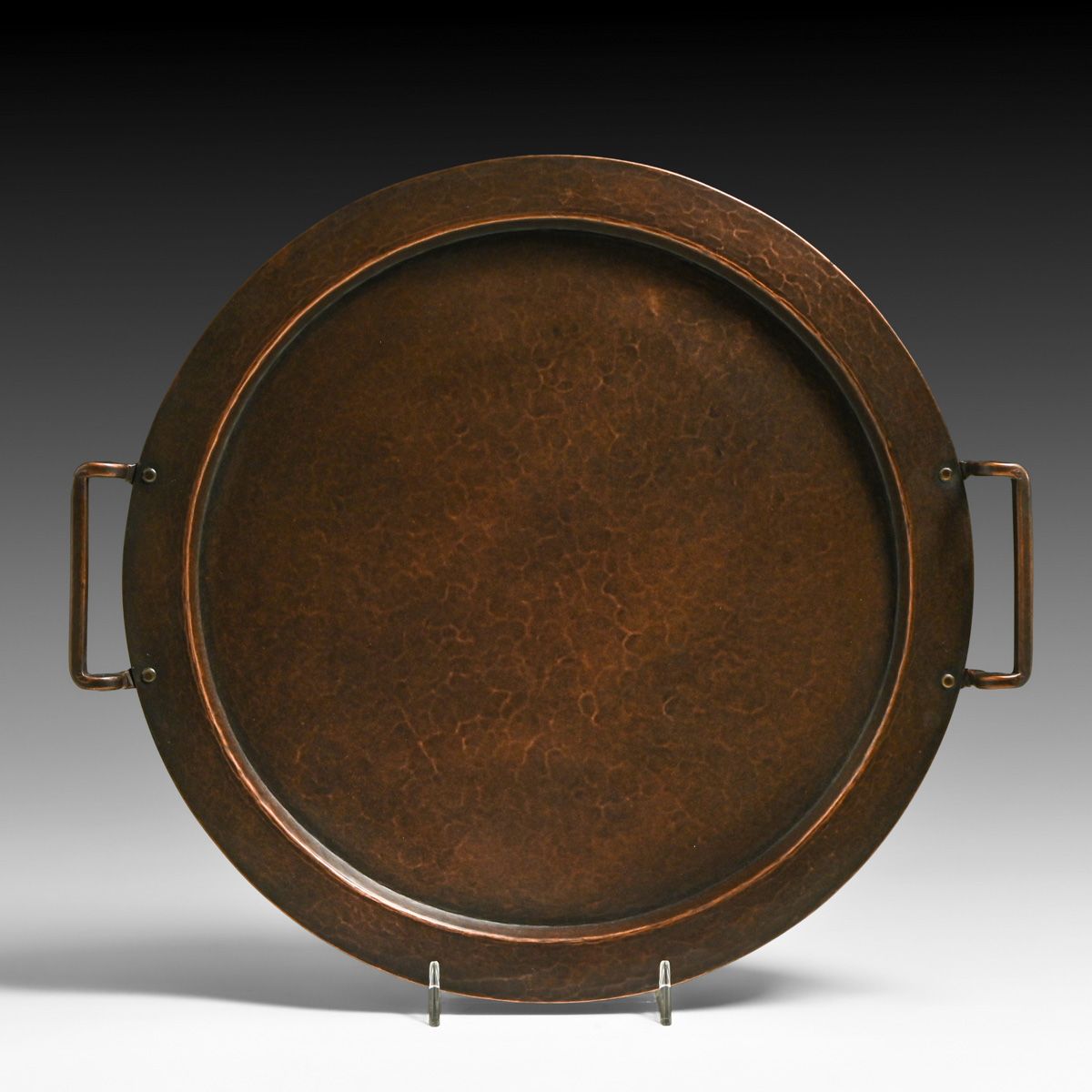 Falick Novick – Chicago Hammered Copper Two-Handled Tray c1910s