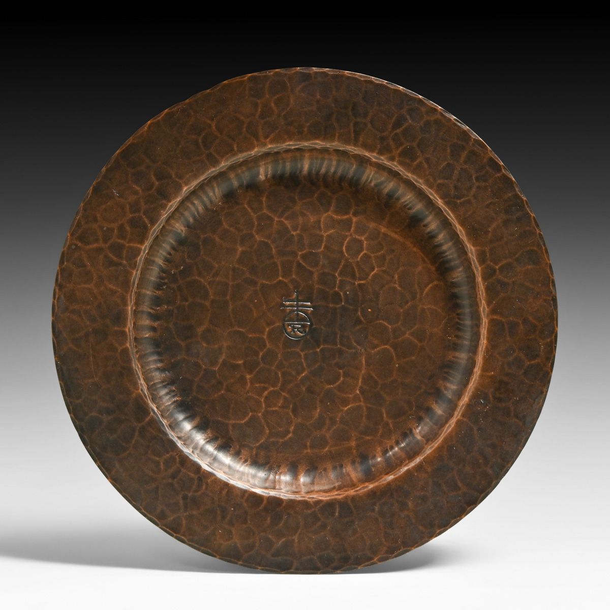 Early Roycroft Hammered Copper Tray c1915