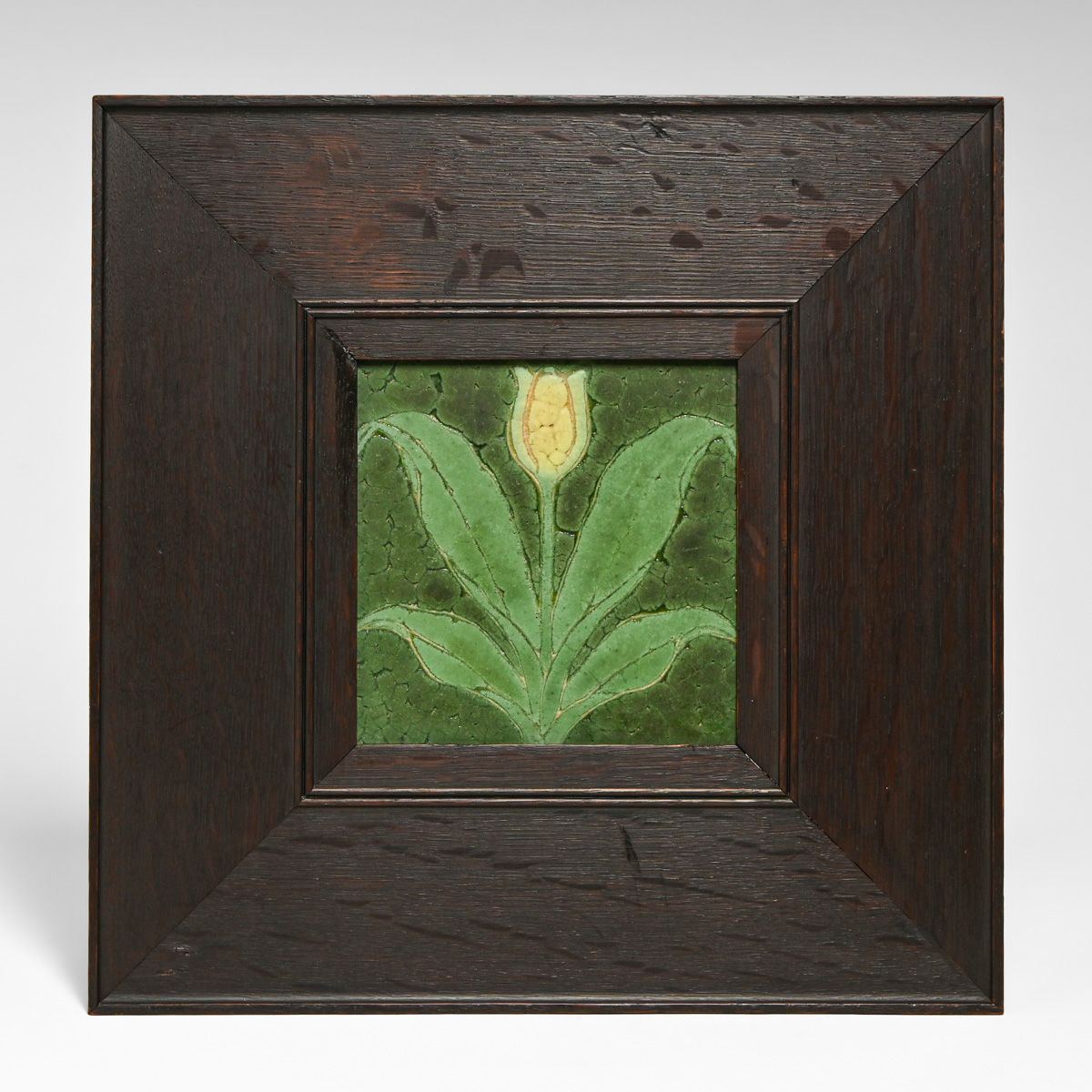 Grueby Faience Co - Boston Tulip Tile c1905