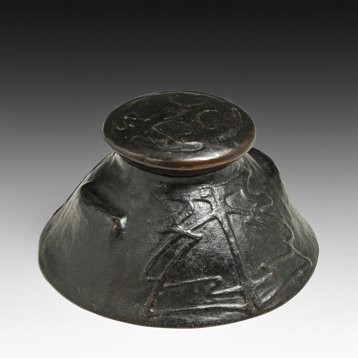 Jarvie - Chicago Prairie School Bronze Inkwell c1905