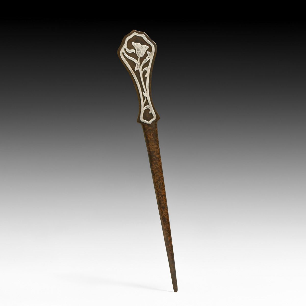 Early Heintz Sterling on Bronze Art Nouveau Paper Knife c1910