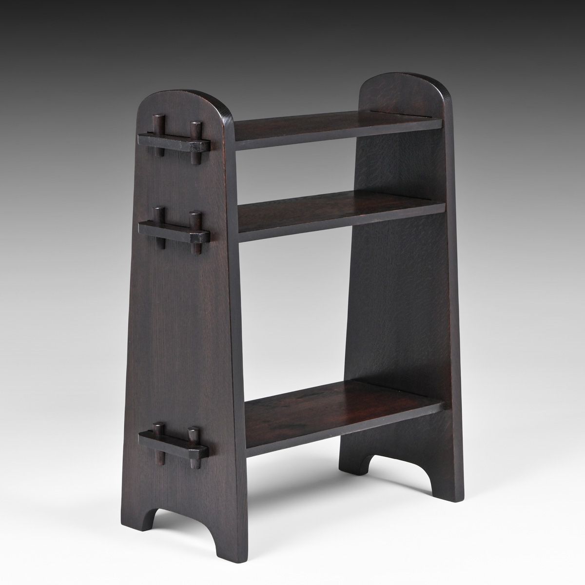 Arts & Crafts Oak Tenon & Key Book Shelf c1910