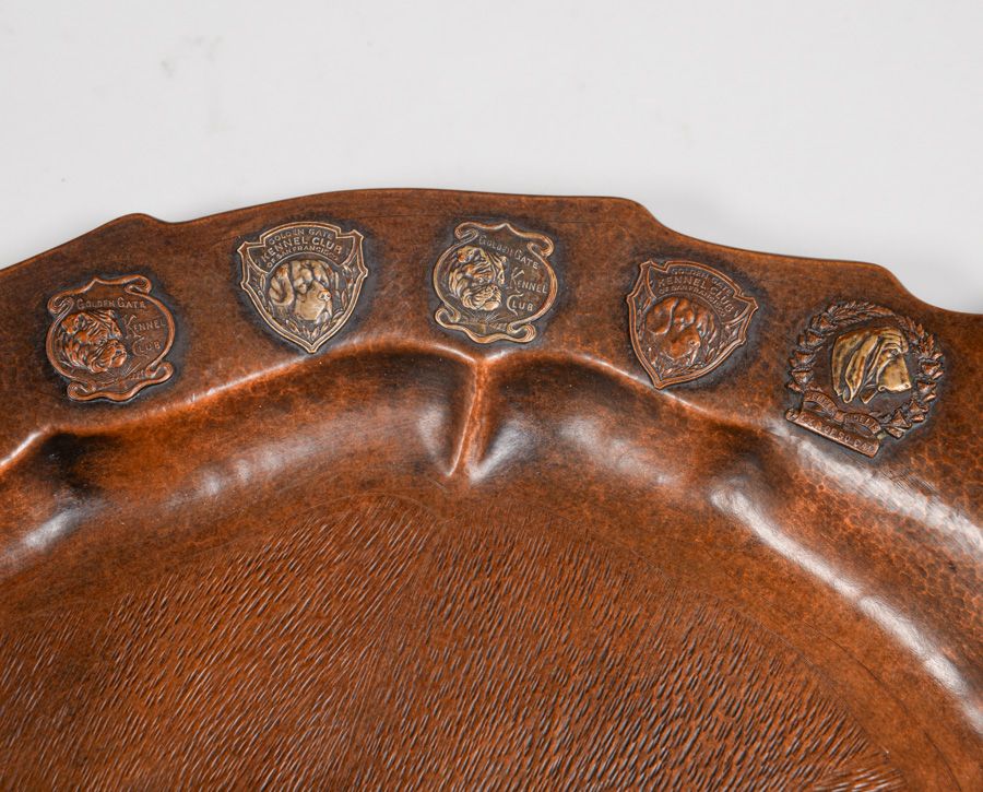 Huge Fred Brosi Ye Olde Copper Shoppe Hammered Copper San