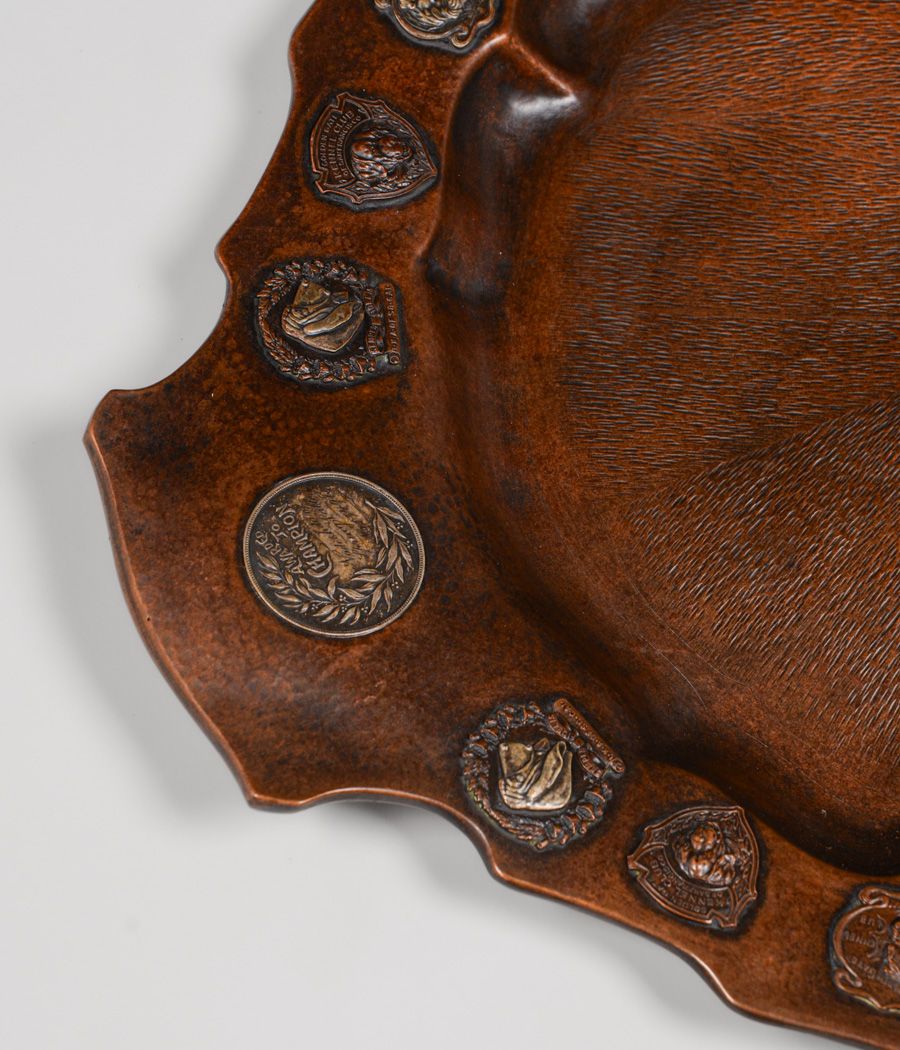 Huge Fred Brosi Ye Olde Copper Shoppe Hammered Copper San
