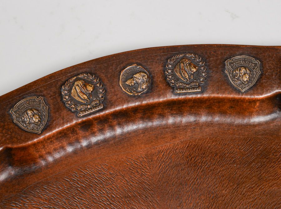 Huge Fred Brosi Ye Olde Copper Shoppe Hammered Copper San
