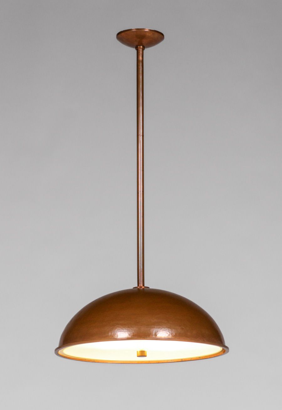 Dirk van Erp Hammered Copper Hanging Light c1950s - California ...