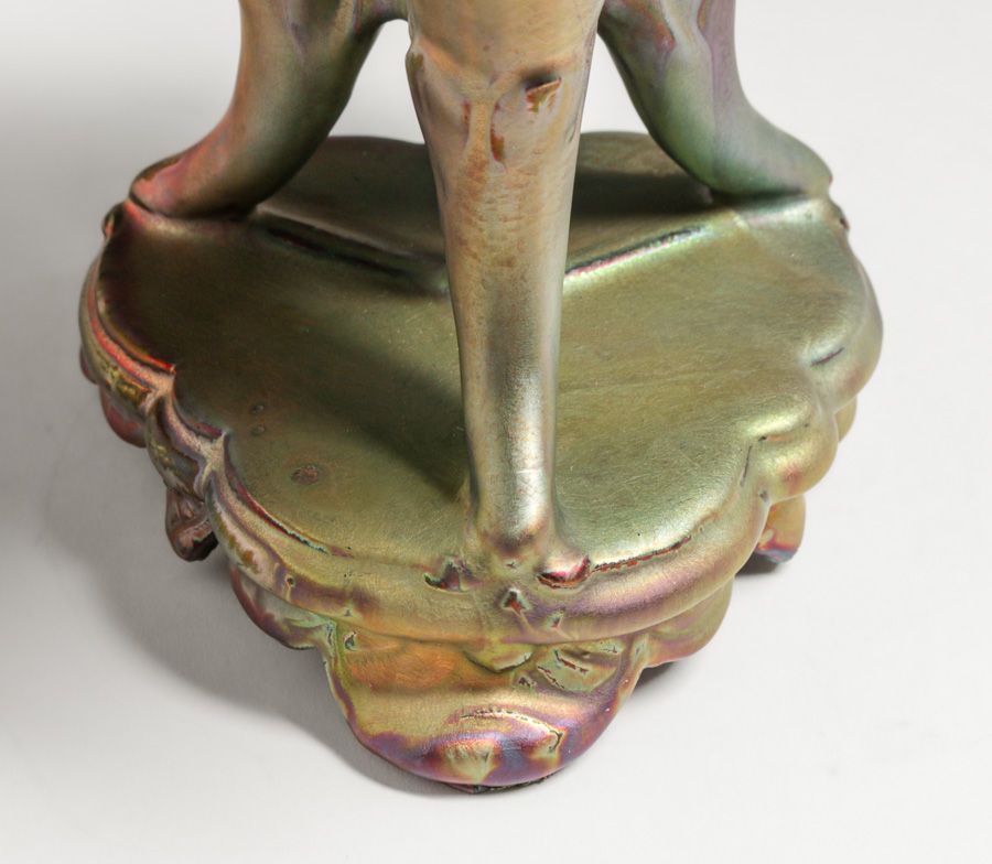 Jerome Massier (1850-1916) Iridescent Calla Lily Vase Late c1890s