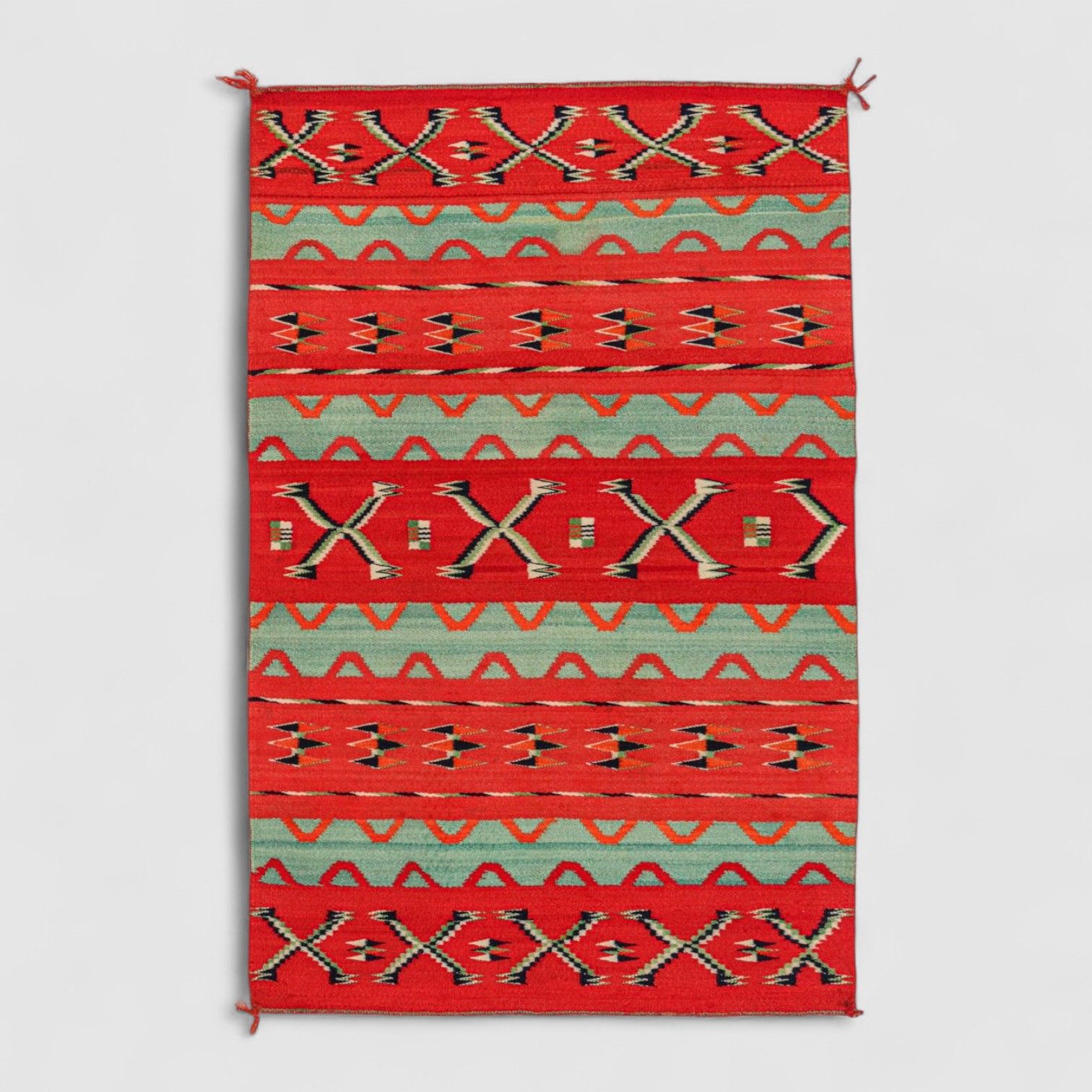 Navajo Child's Transitional Serape Blanket c1875-1880