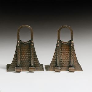 Roycroft Hammered Copper Bookends c1920s