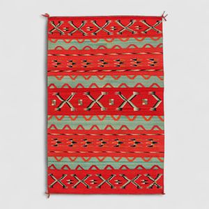 Navajo Child's Transitional Serape Blanket c1875-1880