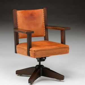 Early Gustav Stickley #2684 1/2 Oak Swivel Chair c1902