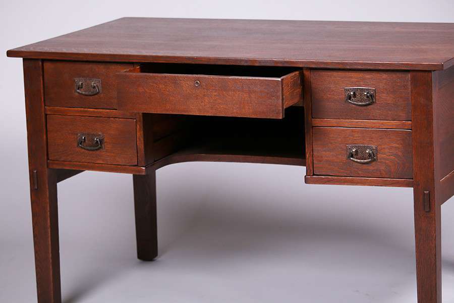 L&JG Stickley 5-Drawer Desk | California Historical Design